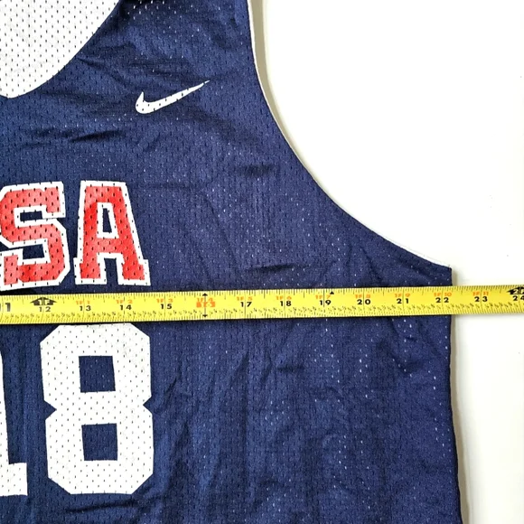 Vtg USA Basketball Reversible Team Issued Practice Jersey Nike XLT #18 Mesh Logo